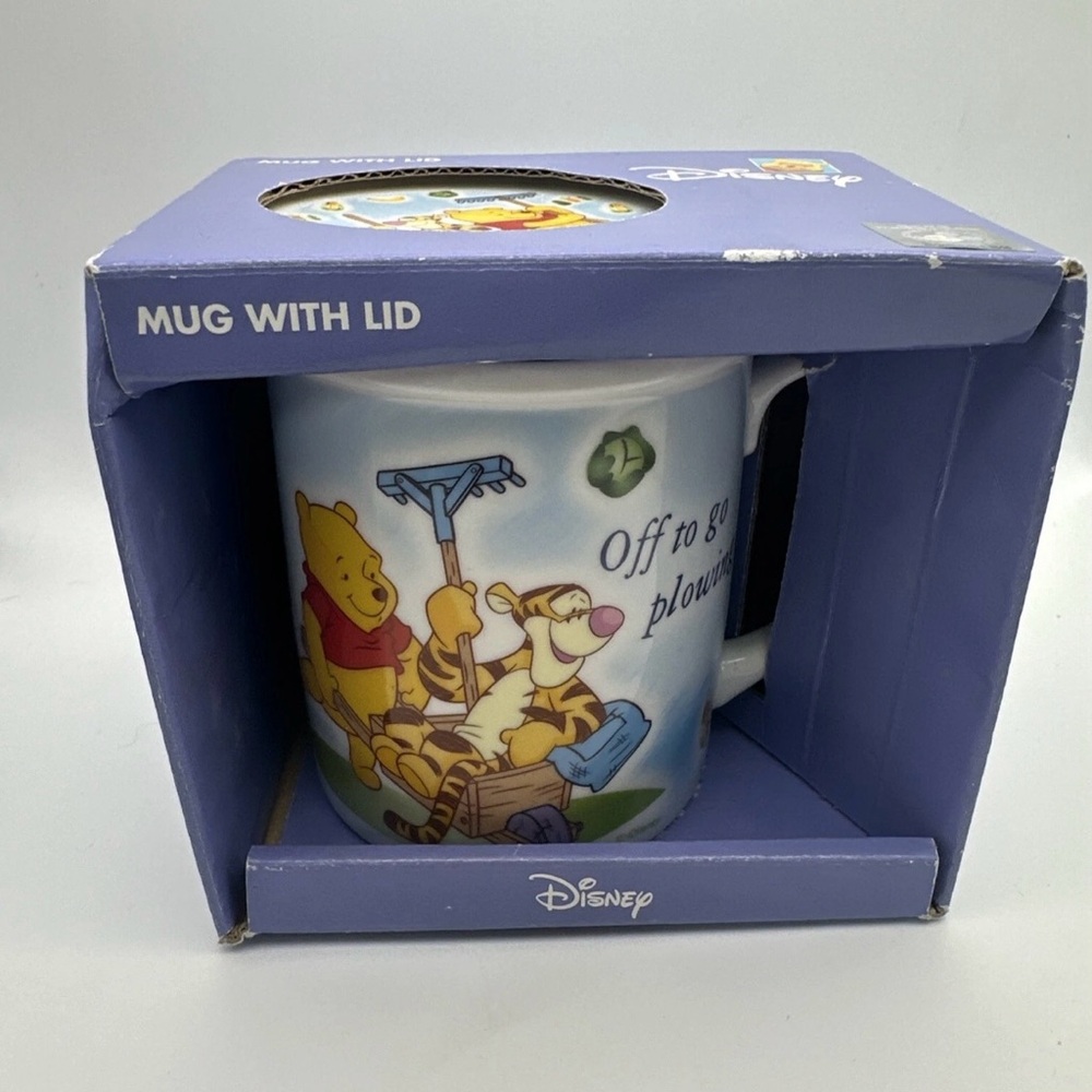 Authentic Hong Kong Disney Winnie The Pooh Mug With Lid Vintage